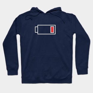 Low Battery Simple Graphic illustration Hoodie